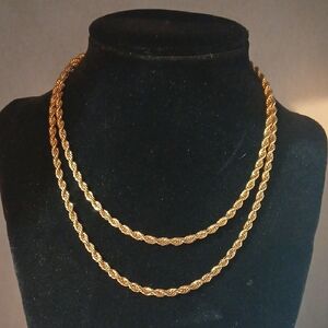 Napier Vintage Twisted Gold Tone Necklaces